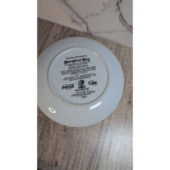 Norman Rockwells Barefoot Boy Collectors Plate Coca-Cola Limited Edition 1992 - Picture 6 of 9